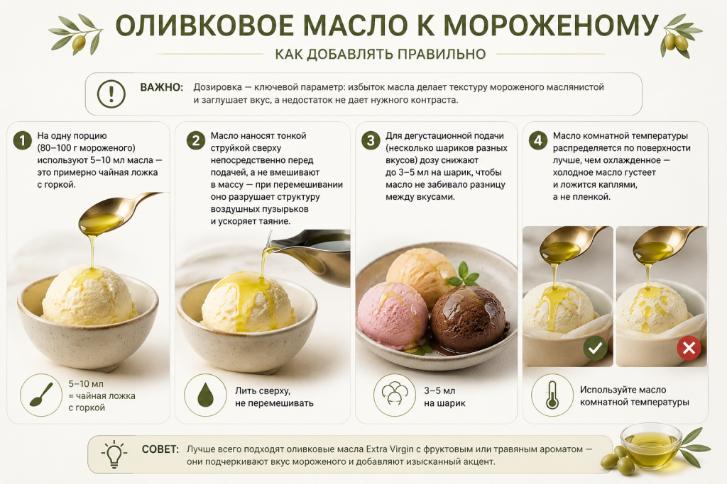 Мороженое с оливковым маслом и морской солью: как сочетать вкусы